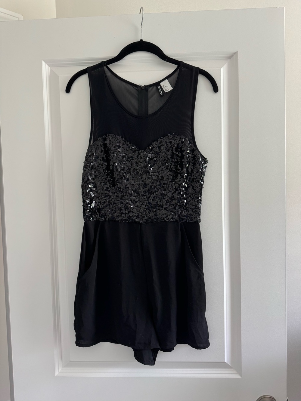 H&M Black Mesh-Detail Romper